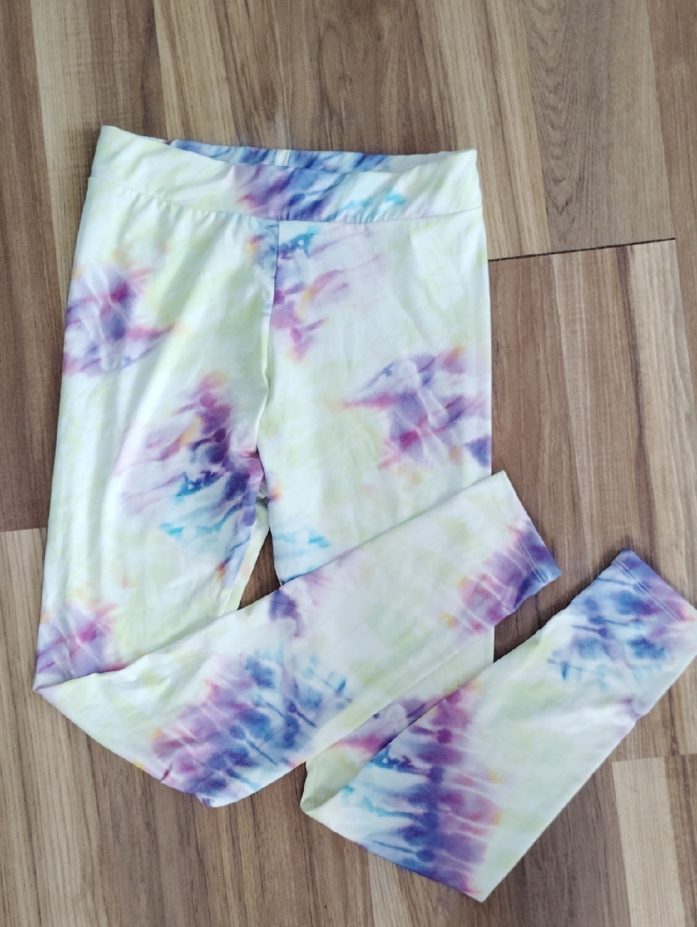 Bershka Women's Tie-Dye Leggings - Purple, Blue, Yellow